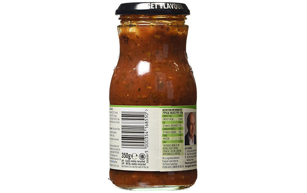 Loyd Grossman Tomato & Basil Pasta Sauce   Glass Jar  350 grams